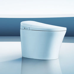 Collection of bidet toilets in a gallery layout