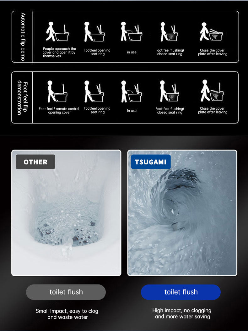 M9坐浴盆馬桶座椅加熱墻排水智能馬桶香港可用帶水箱無水壓限制