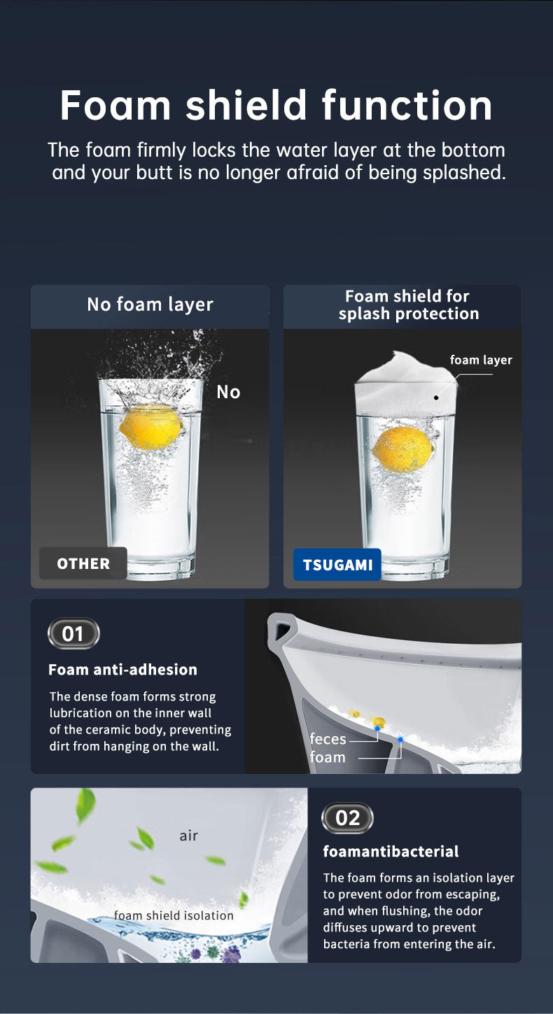 M9坐浴盆馬桶座椅加熱墻排水智能馬桶香港可用帶水箱無水壓限制