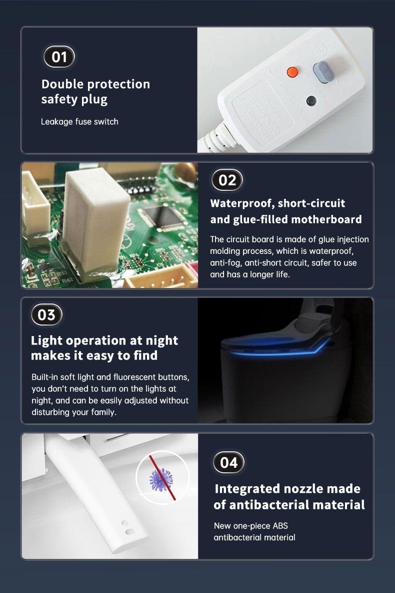 M9坐浴盆馬桶座椅加熱墻排水智能馬桶香港可用帶水箱無水壓限制