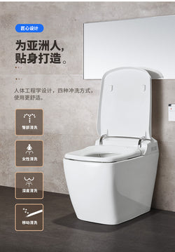 Collection of 828 smart bidet toilet with two inlet pipes in a gallery layout