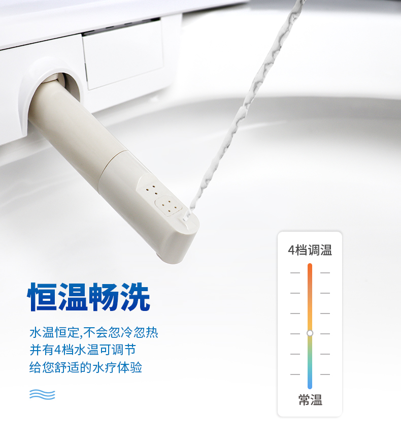 方形智能馬桶蓋帶座圈加熱和清洗