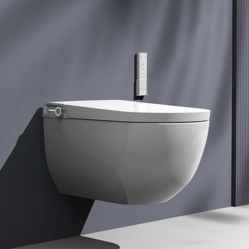  1202 wall-mounted smart bidet toilet featuring a space-saving floating design with fully automatic opening and closing of both the lid and the seat