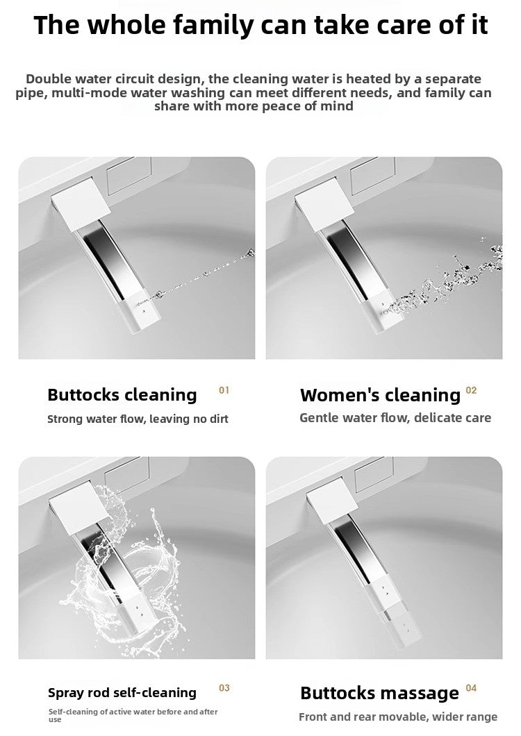 香港墻排智能馬桶小戶型52cm全自動翻蓋翻圈帶加熱清洗墻身出水