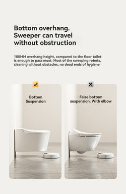 Collection of 604Wall-mounted smart bidet toilet heated seat 58cm with automatic flap for small household toilet in a gallery layout