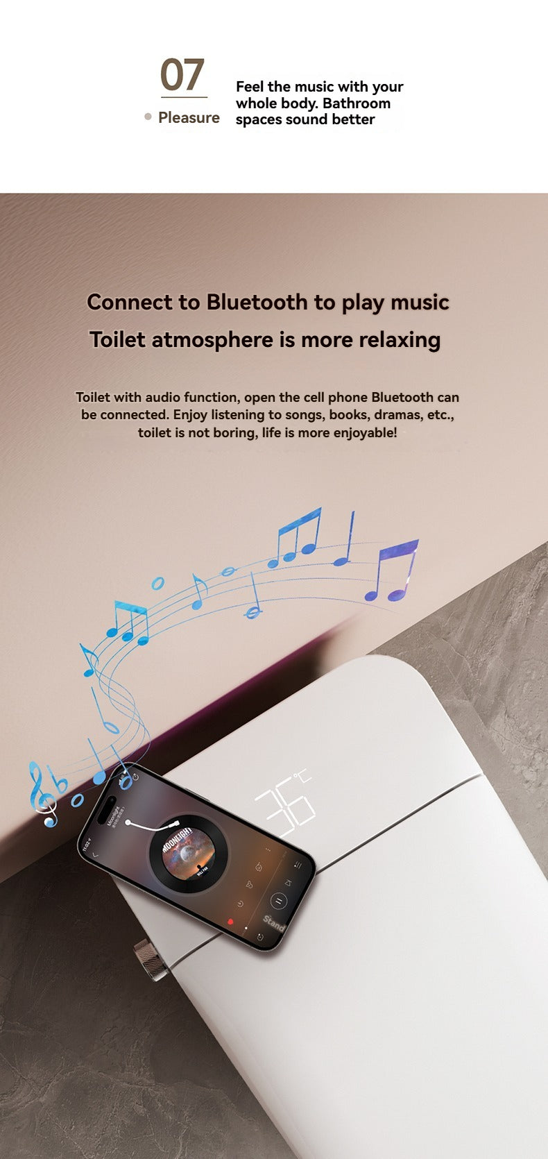 V1 smart bidet toilet Wall drainage floor-mounted installation