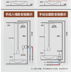 Collection of 水滴浴缸水龍頭吊頂預埋淋浴臺盆洗手盆鏡暗裝感應上裝 in a gallery layout