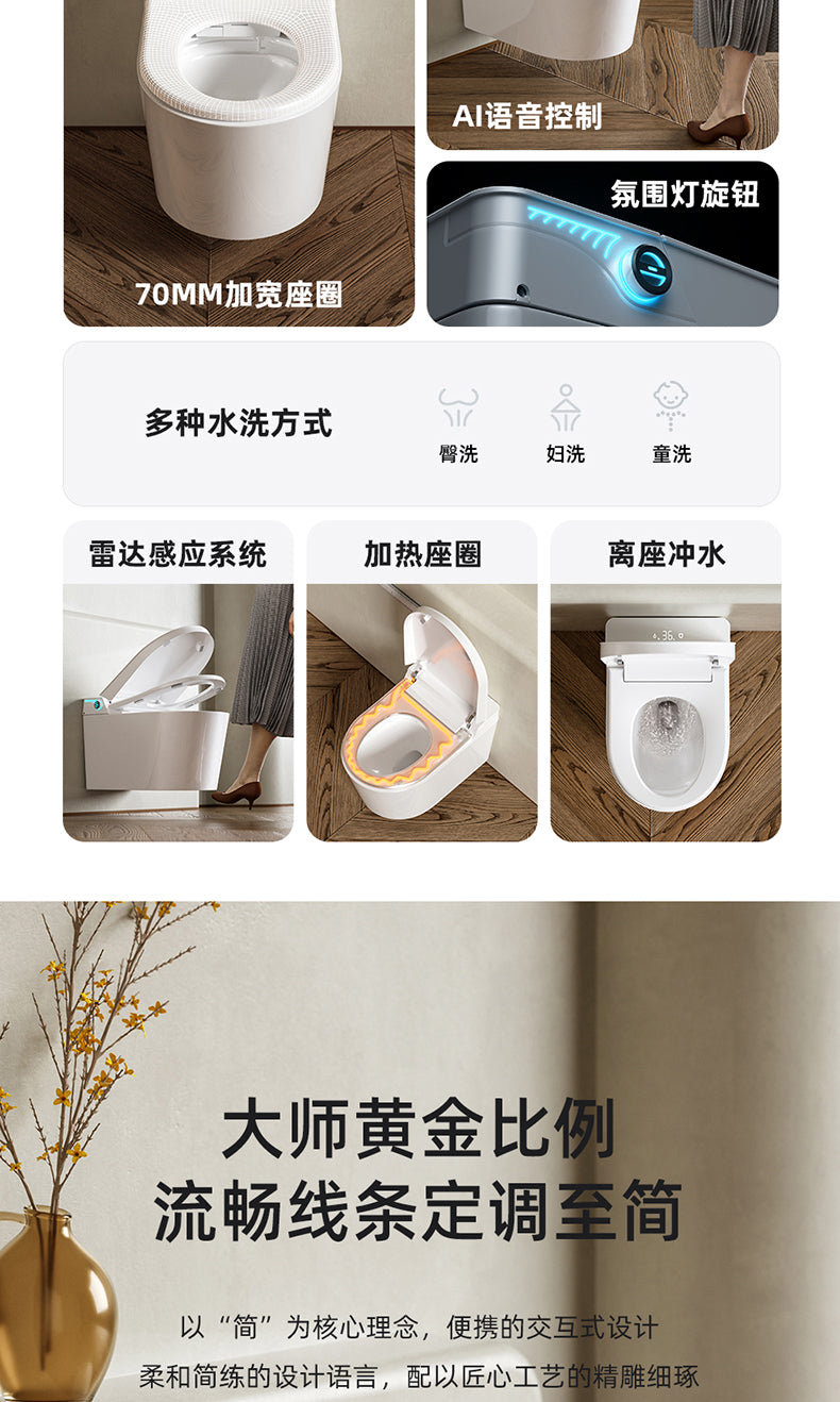 608 wall mounted smart bidet toilet