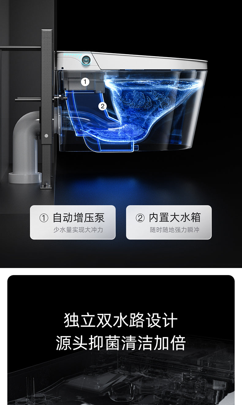 608 wall mounted smart bidet toilet