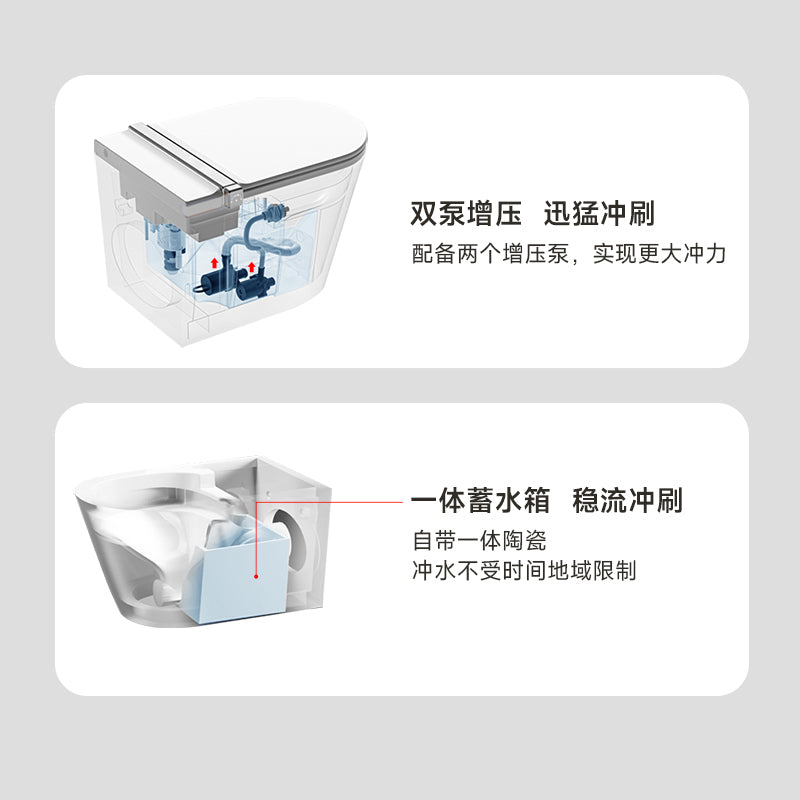 S005掛墻式智能馬桶壁掛懸空安裝省空間坐浴盆馬桶座椅加熱