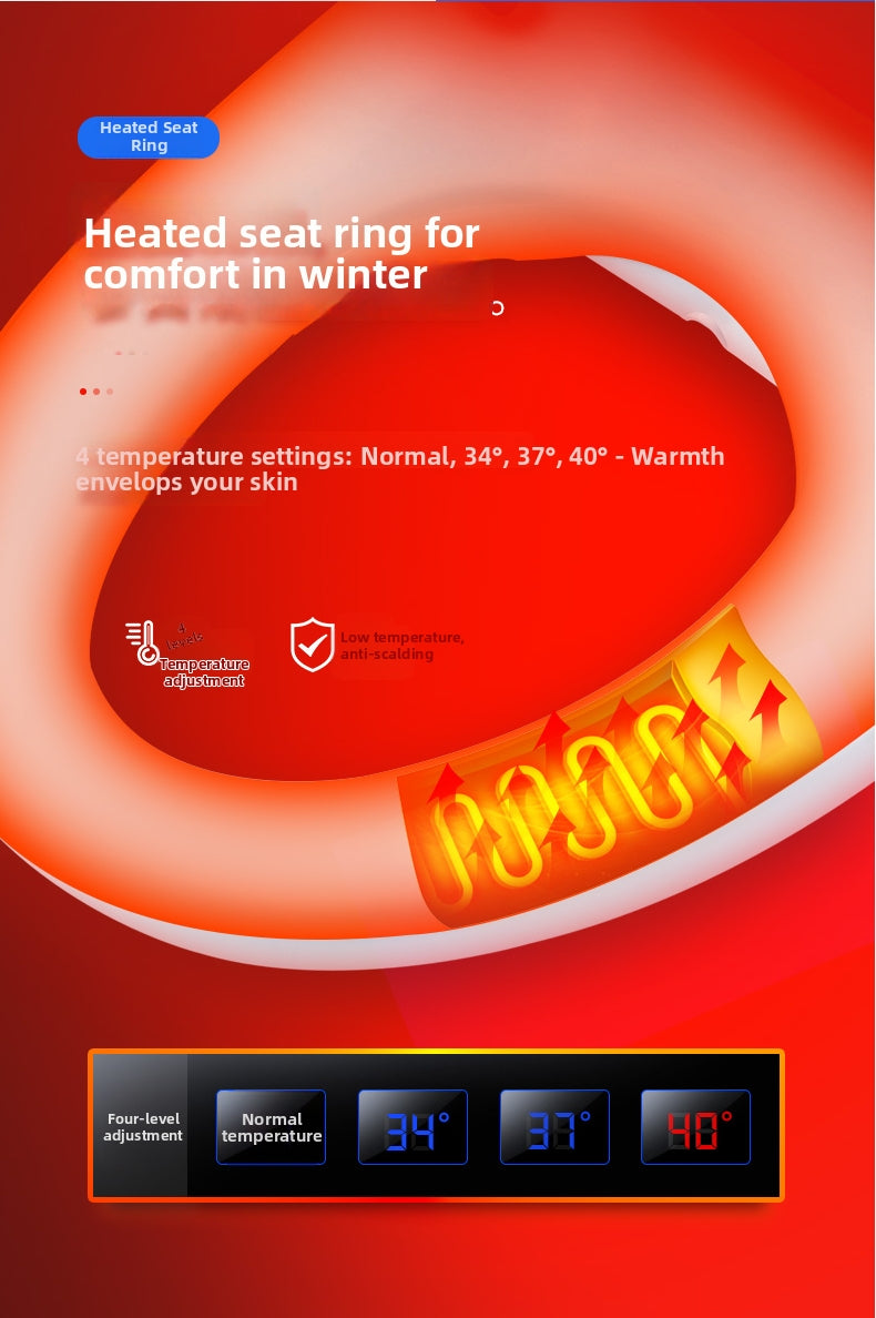 828 Square Smart Toilet featuring an Adjustable Heated Seat to Eliminate Cold Shocks. Its Ergonomic D-Shape Design Combined with Instant Warmth Provides a Cozy, Luxurious Experience for Cold Winter Mornings and Nighttime Use