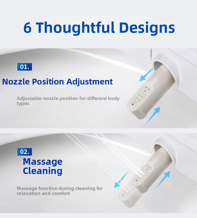 the 828 square enema smart bidet toilet features an oscillating wash nozzle that automatically moves back and forth for a more thorough cleaning.