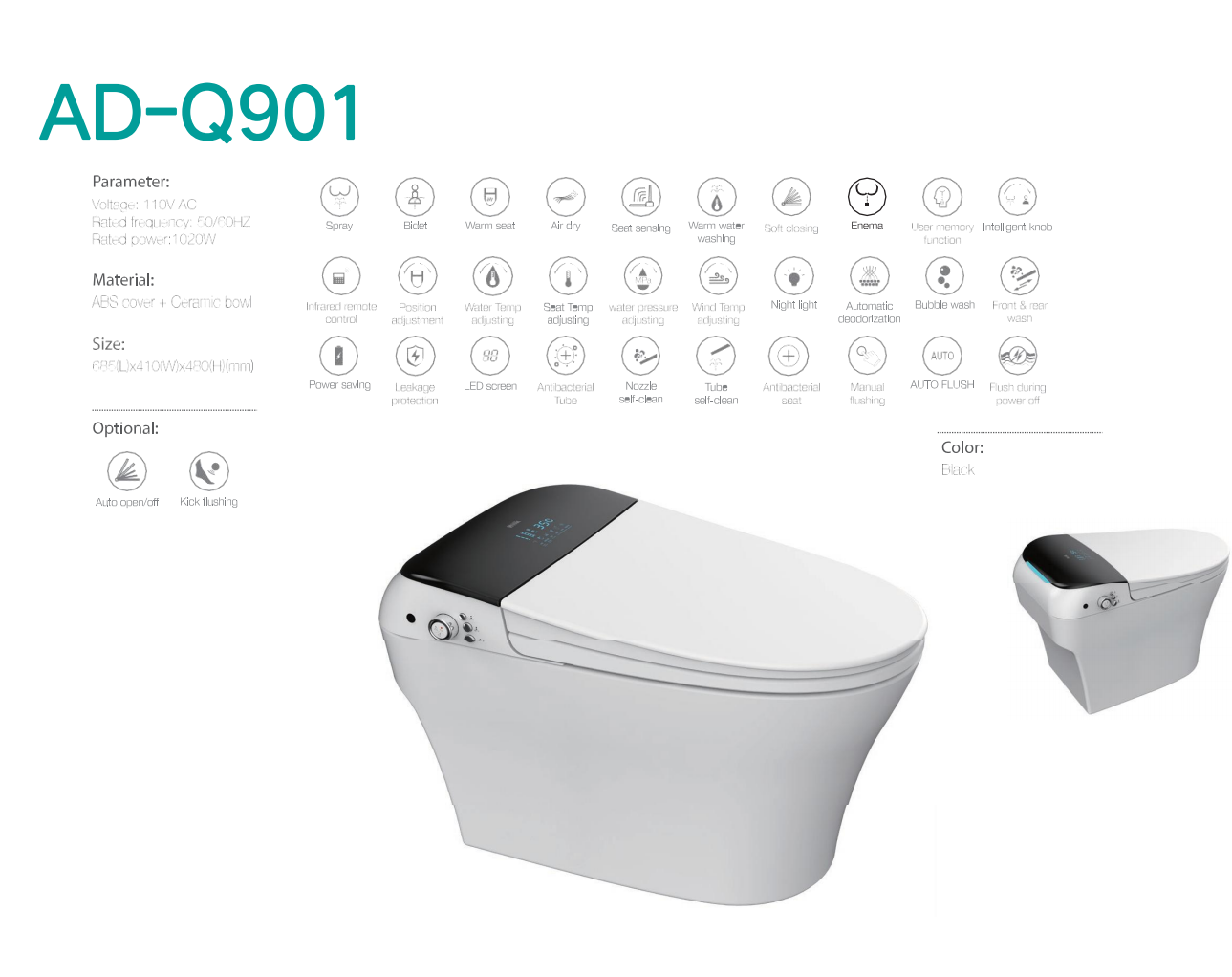 Collection of Intelligence Toilet in a gallery layout