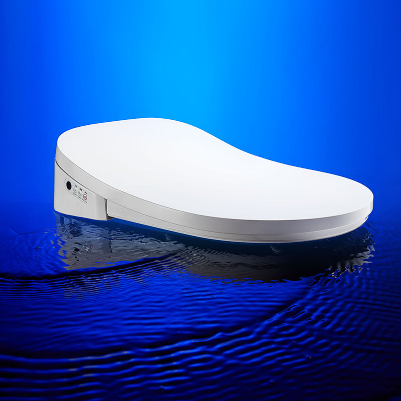 AK66 Smart Bidet Toilet Seat with Instant Warm Water and Heated Seating. This Elongated Bidet Features an Adjustable Warm Air Dryer and Self-Cleaning Nozzle, Offering a Premium, Touchless Bathroom Experience for Modern Home Upgrades