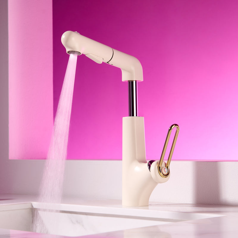 S1 多功能面盆龍頭：拉出式、可調高度及三種出水模式