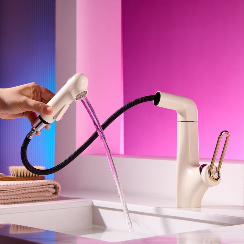 S1 多功能面盆龍頭：拉出式、可調高度及三種出水模式