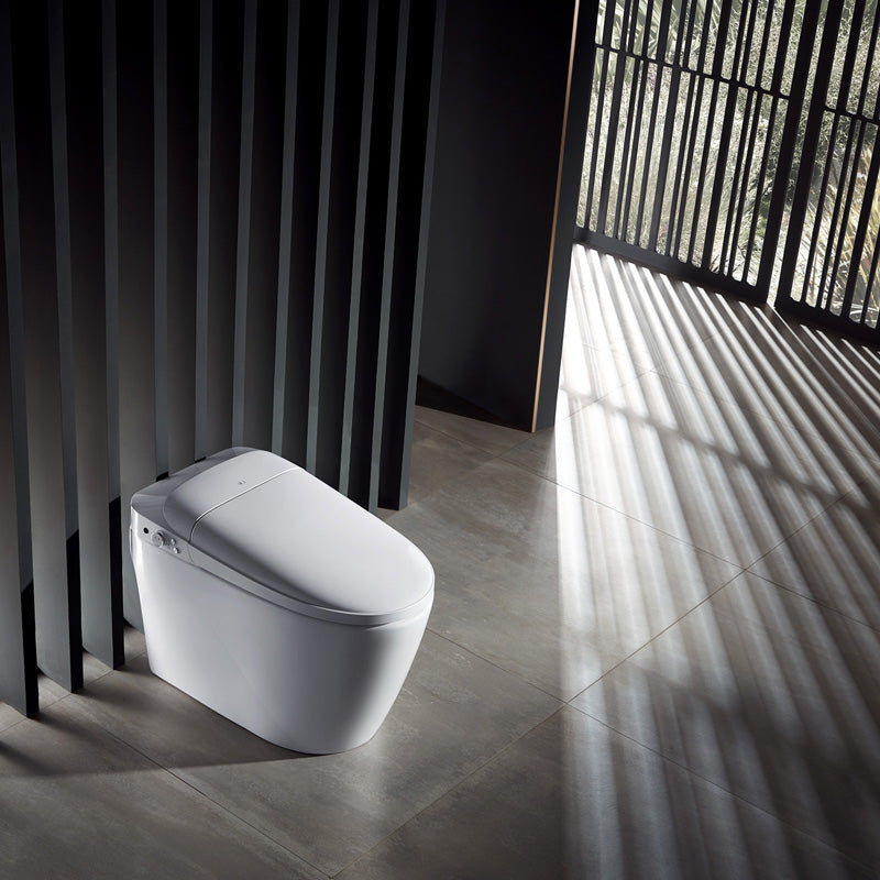 Premium JA07 Smart Bidet Toilet with Motion-Activated Lid, Automatic Dual Flush, and Integrated LED Display for Modern Bathrooms