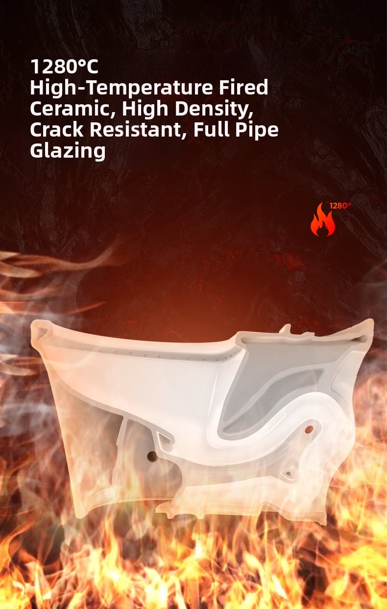 JA07 Luxury Smart Toilet: Crafted from premium high-temperature fired Vitreous China for a scratch-proof, stain-resistant finish. Its ultra-smooth antimicrobial glaze ensures effortless cleaning and long-lasting brilliance.