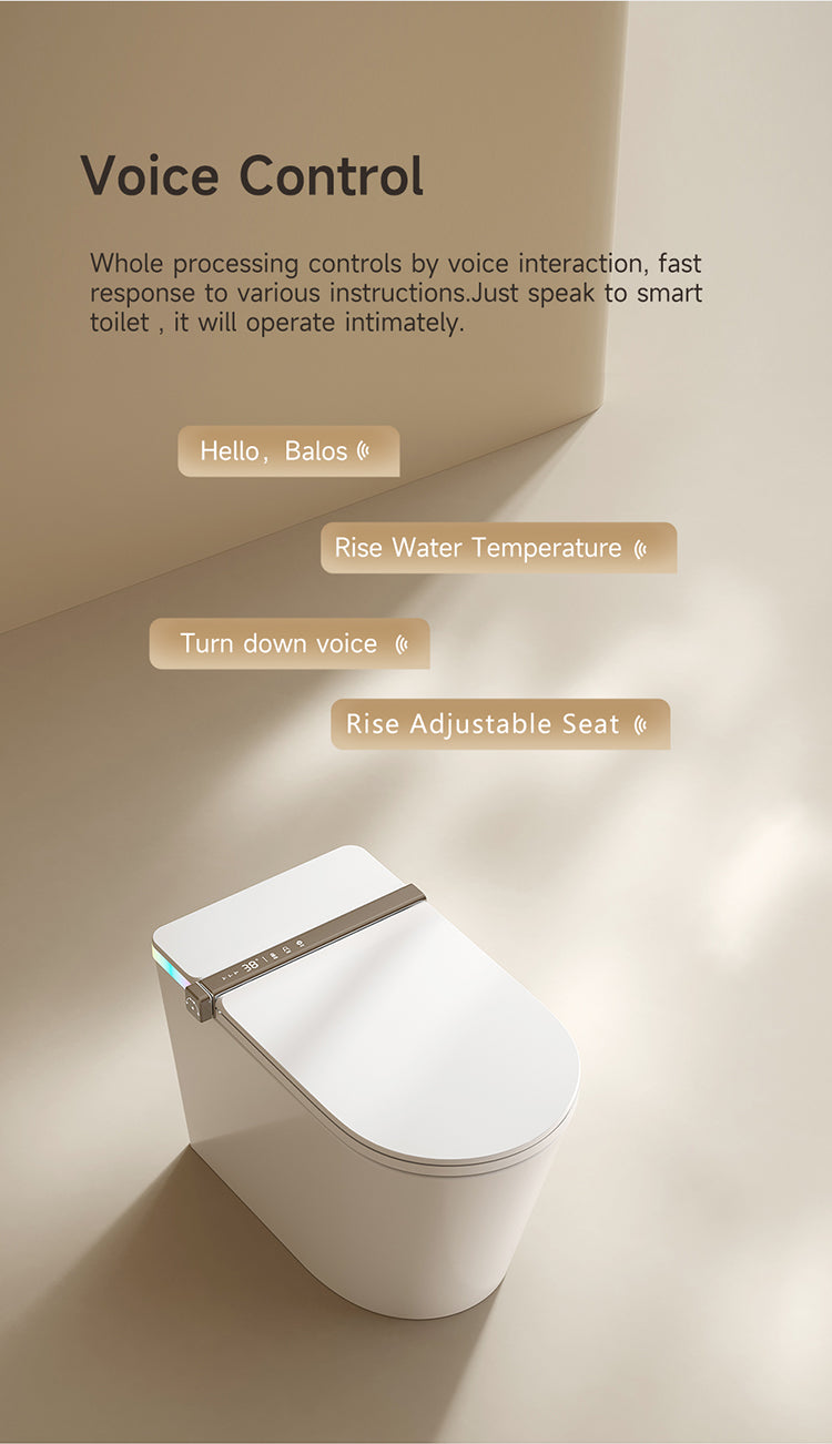 JA10 Smart Toilet with AI Voice Control for Hands-Free Lid Opening and Closing