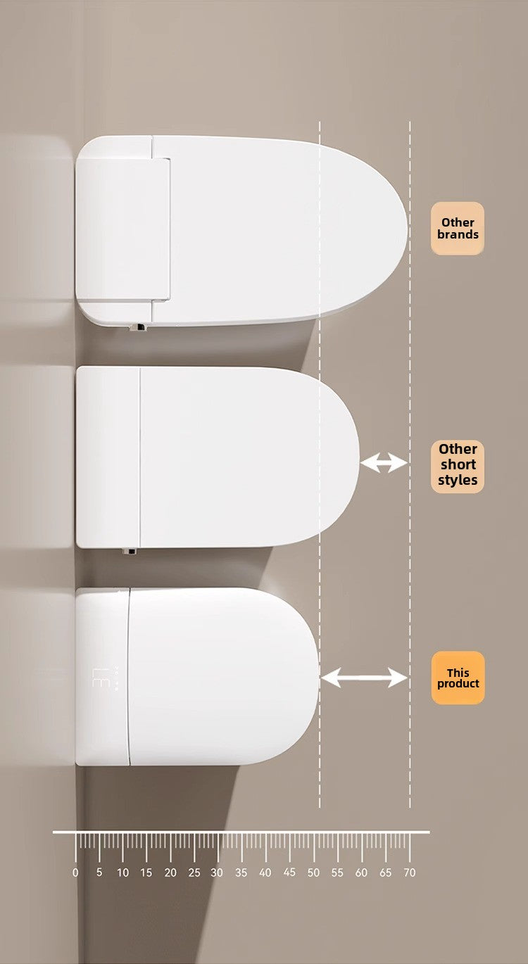 White compact smart toilet with integrated bidet for small spaces