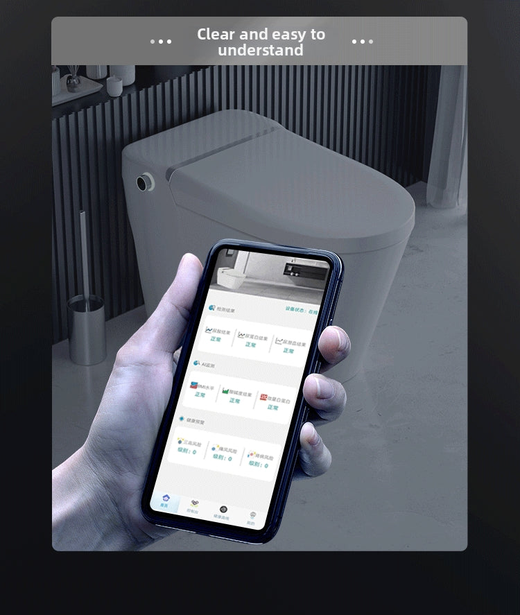 real-time health data monitoring on your phone with the t2 urine analysis smart bidet toilet, enabling easy access to historical test records.