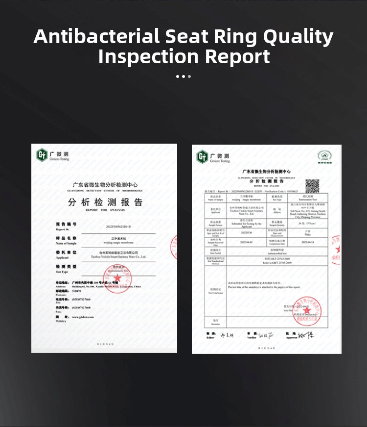 the t2 urine analysis smart bidet toilet is fully quality certified and has passed rigorous inspections to ensure medical-grade accuracy and home safety